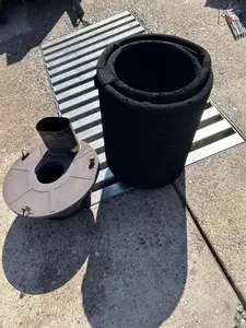 Boiler coil removed from Nilfisk DTE 500HM hot pressure washer during contaminated fuel repair in Leicester.